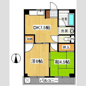 2DK 間取り図