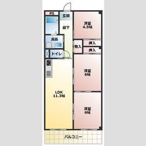 3LDK 間取り図