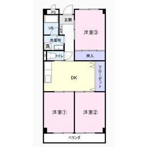 3DK 間取り図