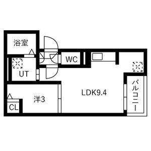 1LDK 間取り図