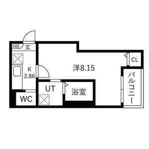 1K 間取り図
