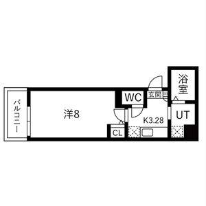 1K 間取り図