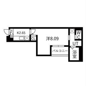 1K 間取り図