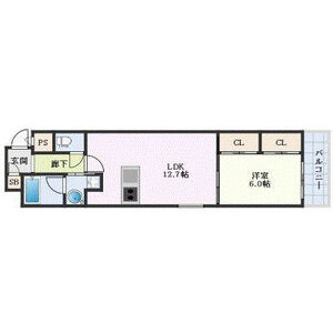 1LDK 間取り図