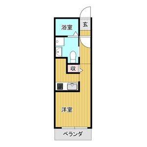 1DK 間取り図