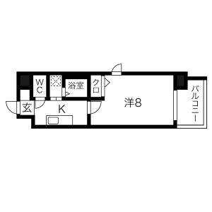 1K 間取り図