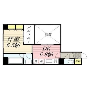 1DK 間取り図