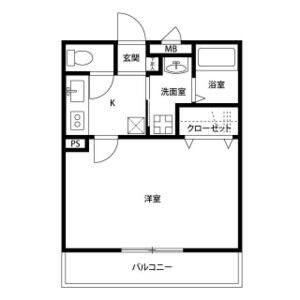 1K 間取り図