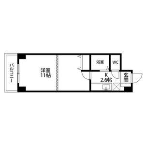 1K 間取り図