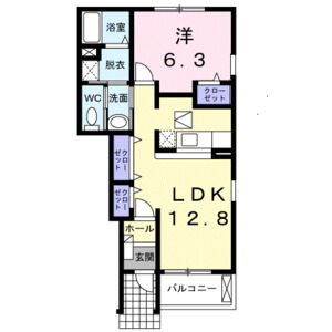 1LDK 間取り図