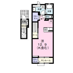 ワンルーム 間取り図