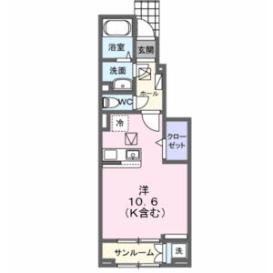 ワンルーム 間取り図