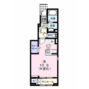 ワンルーム 間取り図