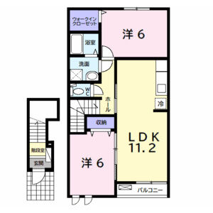 2LDK 間取り図