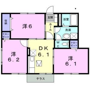 3DK 間取り図