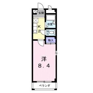1K 間取り図