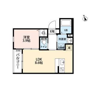 1LDK 間取り図