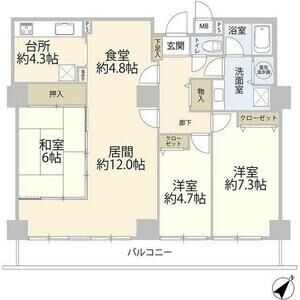 3LDK 間取り図
