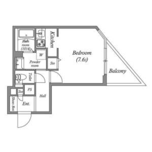 1K 間取り図