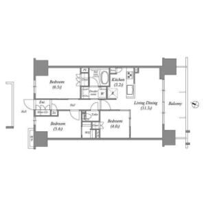 3LDK 間取り図