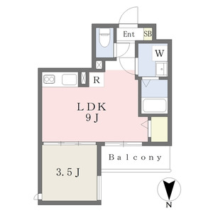 1LDK 間取り図