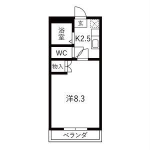 1K 間取り図