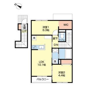 2LDK 間取り図