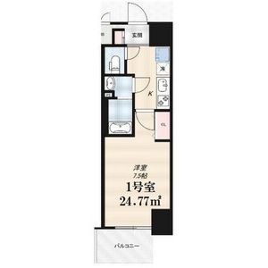 1K 間取り図