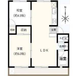 2LDK 間取り図