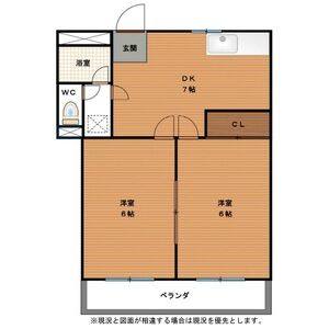 2DK 間取り図