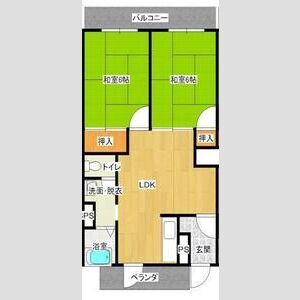 2LDK 間取り図