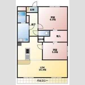 2LDK 間取り図