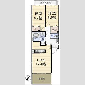 2LDK 間取り図