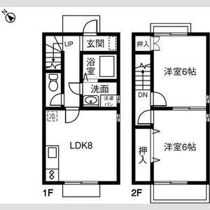2LDK 間取り図