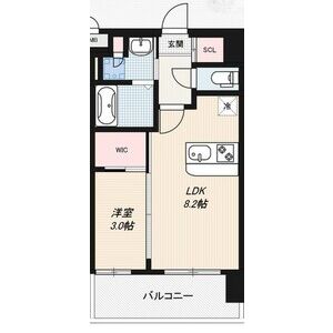 1LDK 間取り図