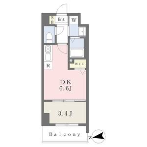 1DK 間取り図