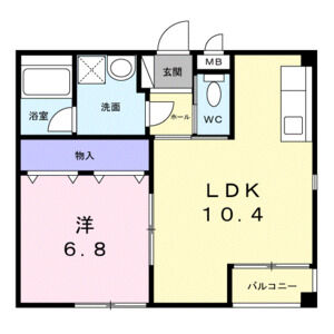 1LDK 間取り図