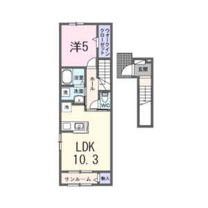 1LDK 間取り図