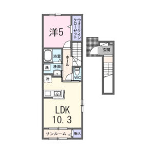 1LDK 間取り図