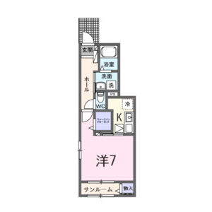1K 間取り図