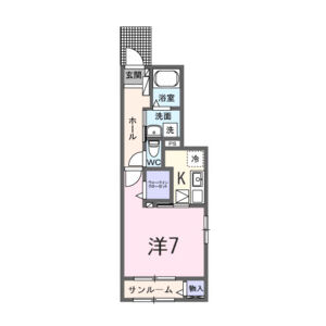 1K 間取り図