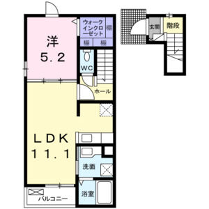 1LDK 間取り図