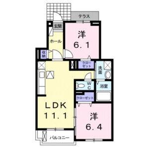 2LDK 間取り図