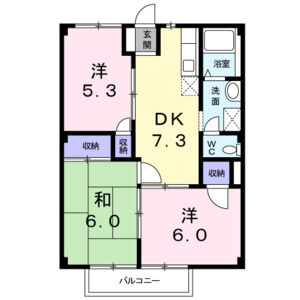3DK 間取り図