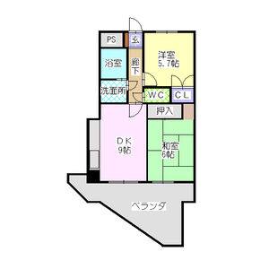 2LDK 間取り図