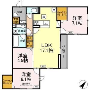 3LDK 間取り図
