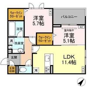 2LDK 間取り図