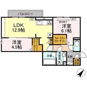 2LDK 間取り図