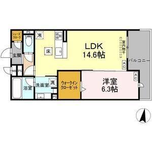 1LDK 間取り図