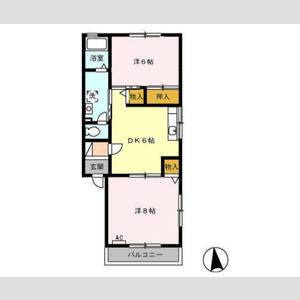 2DK 間取り図